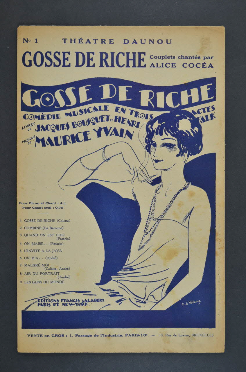 Henri Falk ; Jacques Bousquet ; Maurice Yvain ; Alice Cocéa ; Francis F. Salabert chanson petit format Île-de-France, France 1924 1966.158.125 Photo Mucem