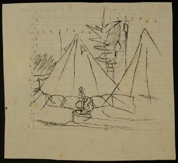 partie d'un ensemble de dessins Campement 1968.102.3013.2 Photo Mucem