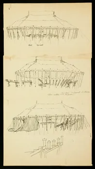 partie d'un ensemble de dessins Chapiteau d'un cirque 1968.102.3016.4 Photo Mucem