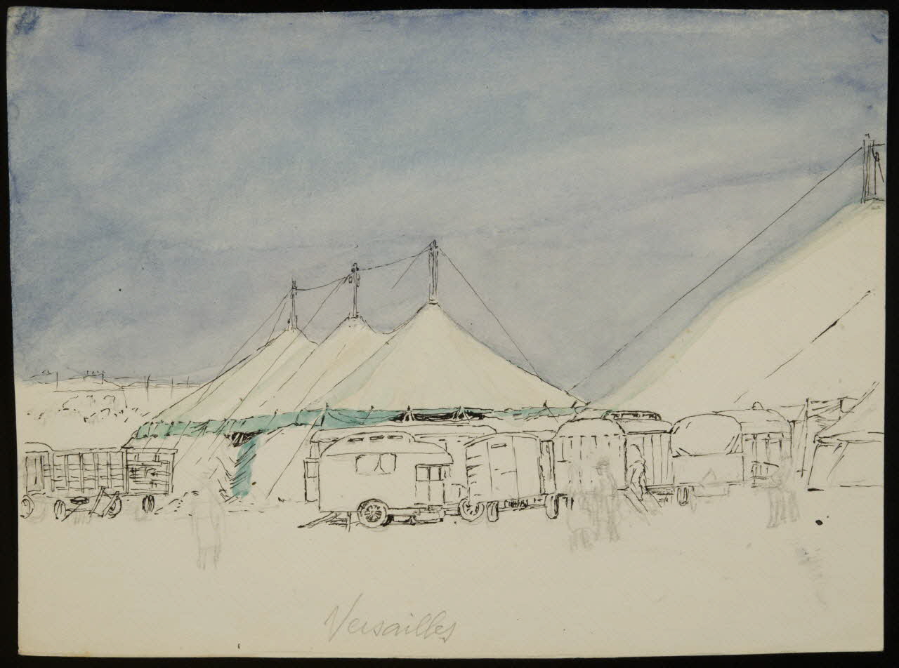 partie d'un ensemble de dessins Versailles 1968.102.3018 Photo Mucem