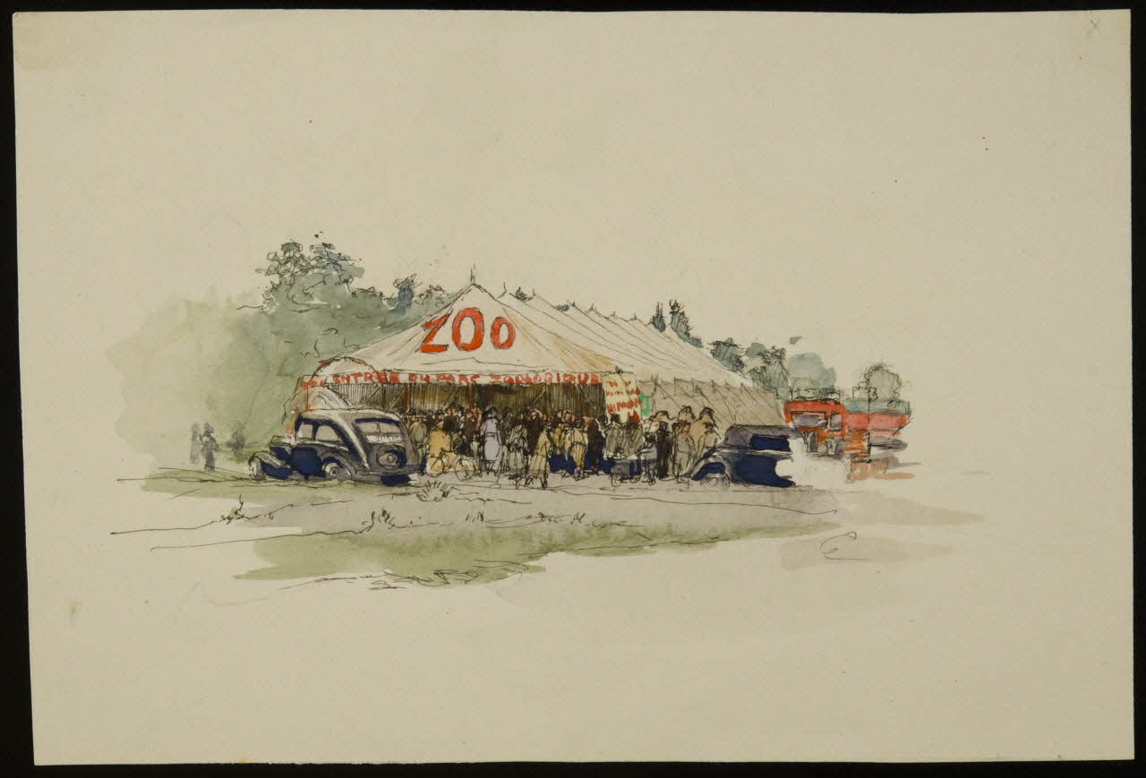 partie d'un ensemble de dessins ZOO 1968.102.3021 Photo Mucem