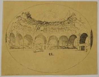 partie d'un ensemble de dessins Vue intérieure d'un cirque 1968.102.3023 Photo Mucem