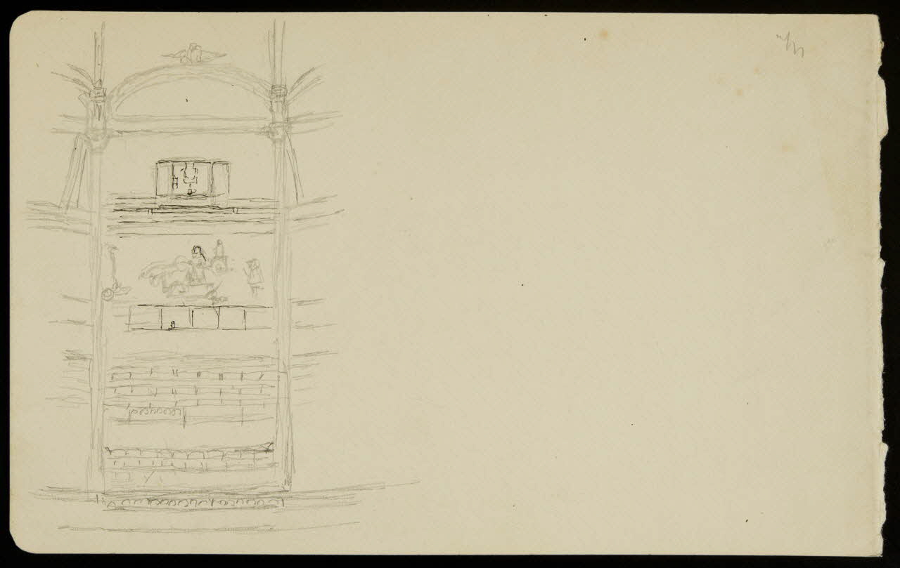 partie d'un ensemble de dessins Gradins dans un cirque 1968.102.3028 Photo Mucem