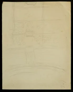 partie d'un ensemble de dessins Vue intérieure d'un cirque 1968.102.3031  Photo Mucem