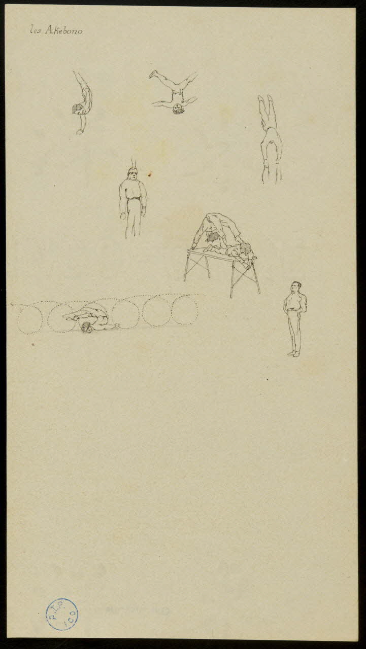 partie d'un ensemble de dessins Les Akebono 1968.102.304.2 Photo Mucem