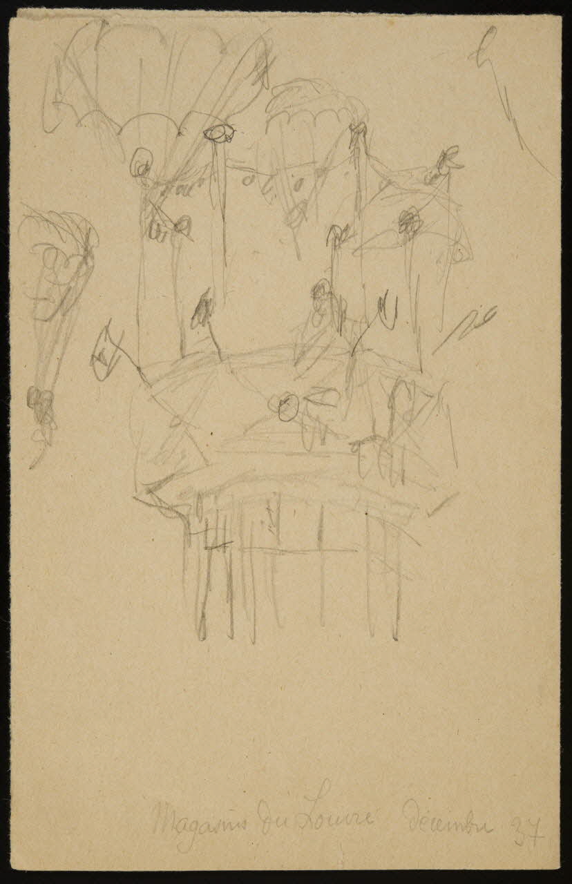 partie d'un ensemble de dessins Magasins du Louvre décembre 37 1968.102.3045 Photo Mucem