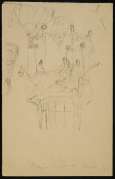 partie d'un ensemble de dessins Magasins du Louvre décembre 37 1968.102.3045  Photo Mucem