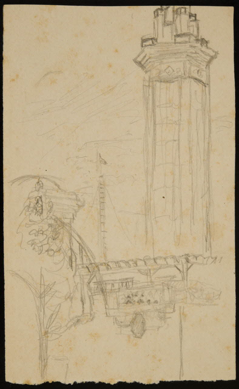 partie d'un ensemble de dessins Vue d'architecture 1968.102.3050 Photo Mucem