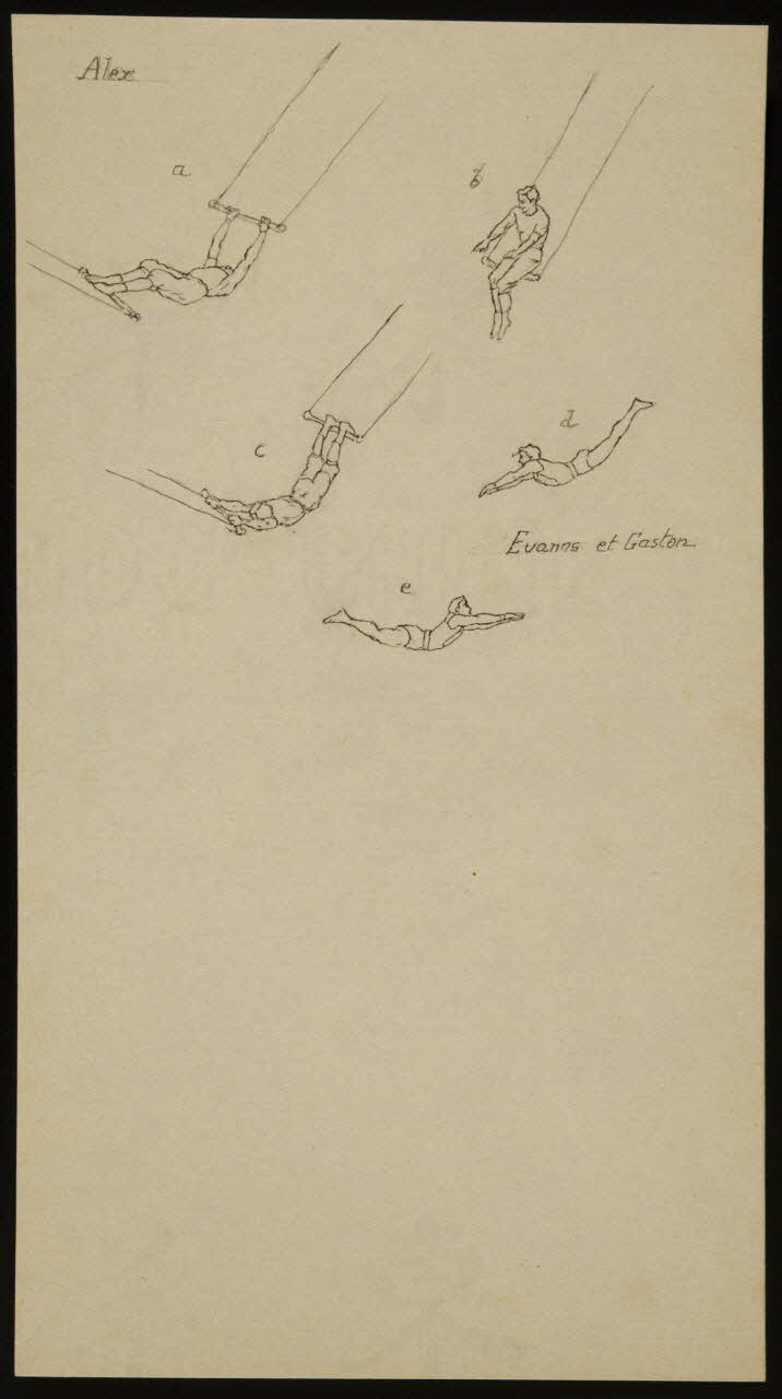 partie d'un ensemble de dessins Alex  Evanns et Gaston 1968.102.3056 Photo Mucem