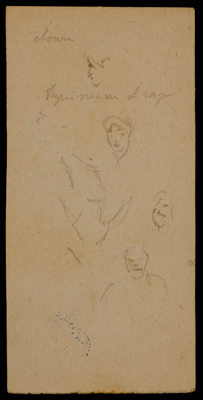 partie d'un ensemble de dessins clown 1968.102.306.20  Photo Mucem