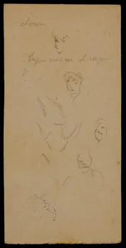 partie d'un ensemble de dessins clown 1968.102.306.20 Photo Mucem