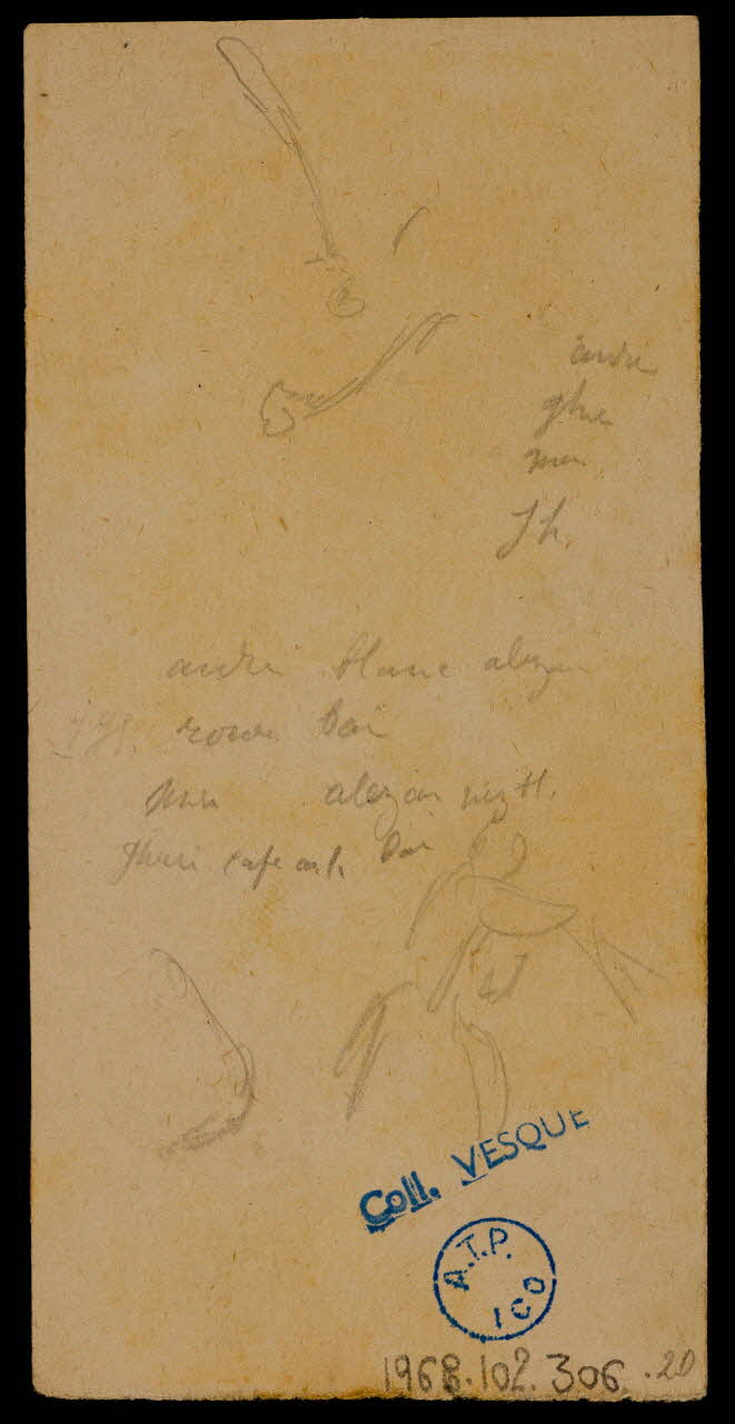 partie d'un ensemble de dessins clown 1968.102.306.20  Photo Mucem