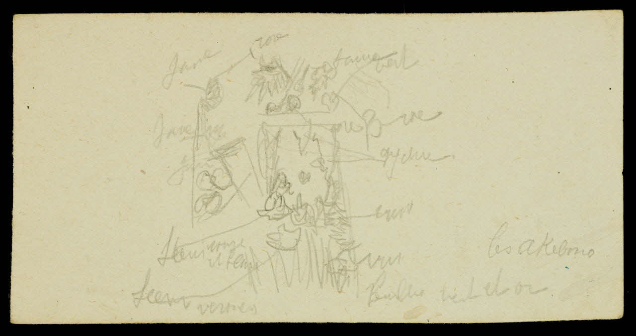 partie d'un ensemble de dessins les akebono 1968.102.306.9 Photo Mucem