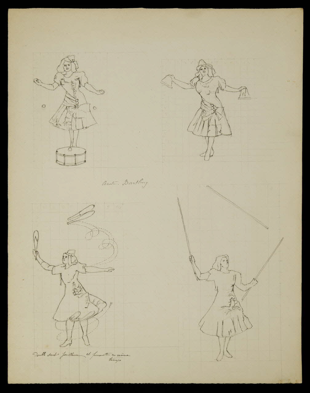 partie d'un ensemble de dessins Anita Bartling 1968.102.3087 Photo Mucem