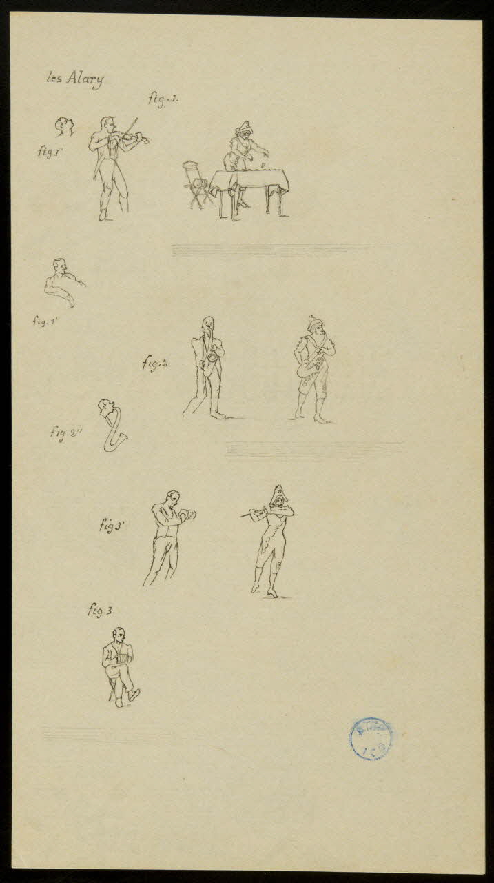 partie d'un ensemble de dessins Les Alary 1968.102.309.2 Photo Mucem