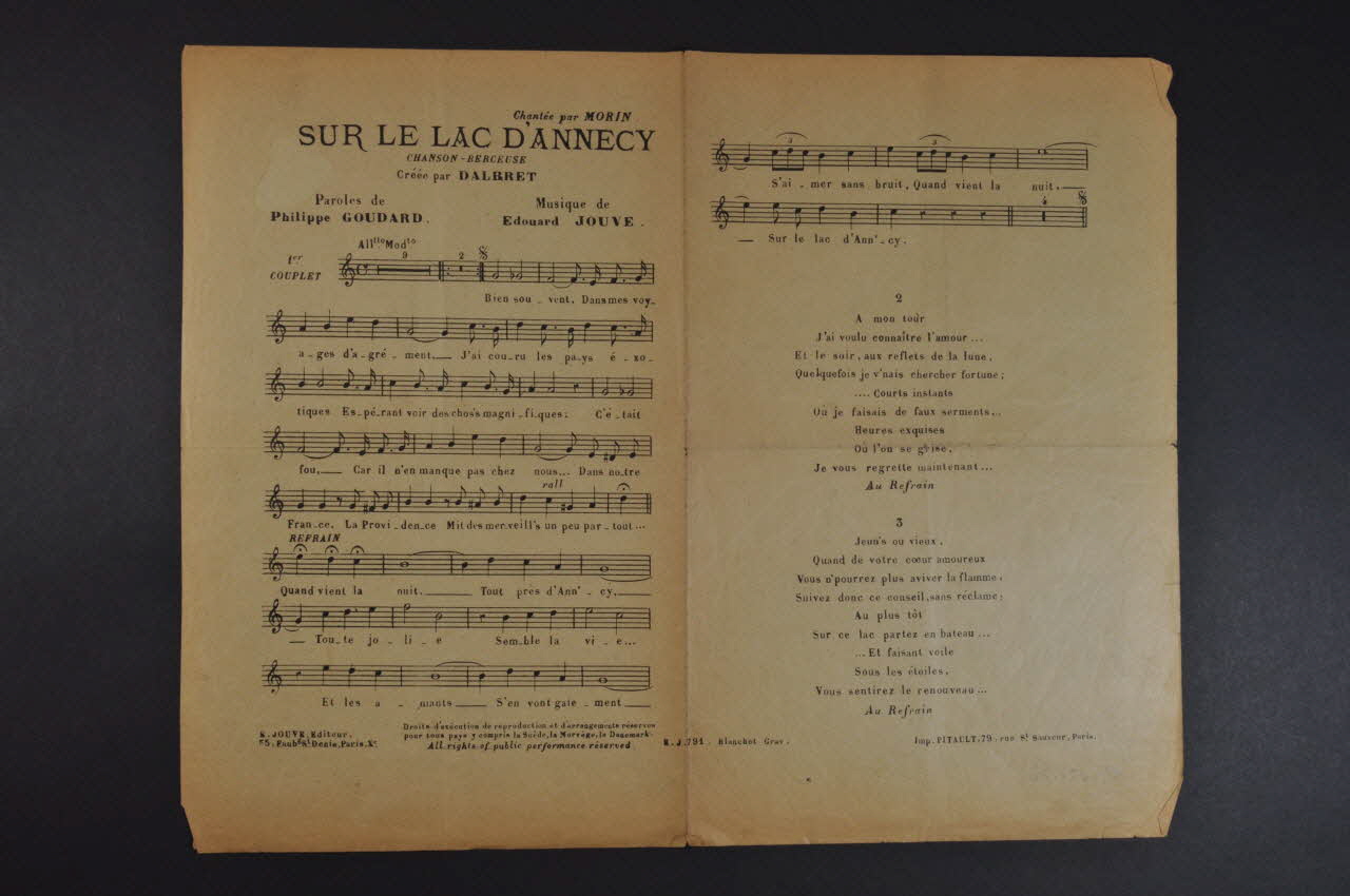 partition de musique petit format 1965.156.18 Photo Mucem