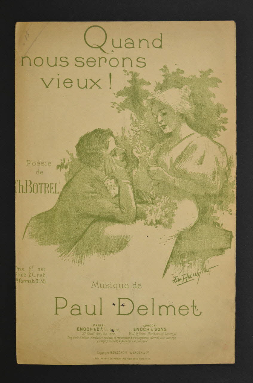 Théodore Botrel ; Paul Delmet ; Enoch & Cie partition de musique petit format 1896 1965.156.20 Photo Mucem