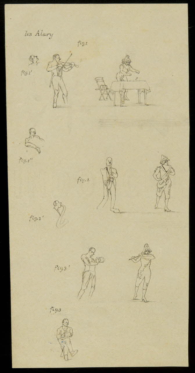 partie d'un ensemble de dessins Les Alary 1968.102.312 Photo Mucem