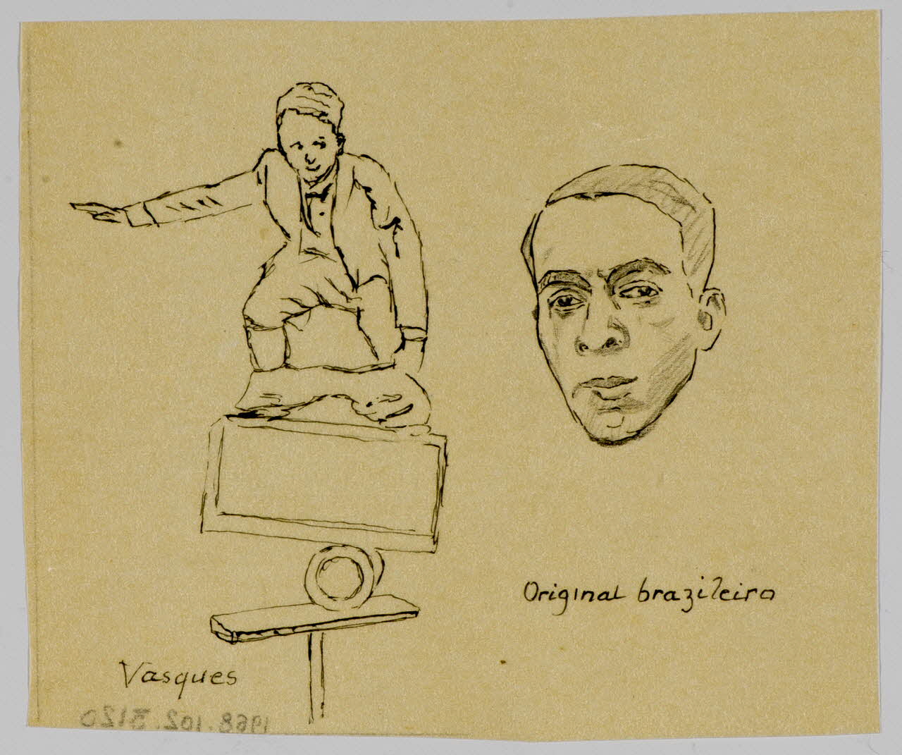 partie d'un ensemble de dessins Vasques  Original brazileiro 1968.102.3120 Photo Mucem