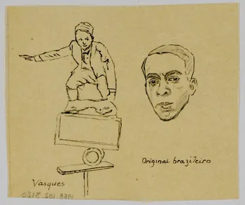 partie d'un ensemble de dessins Vasques  Original brazileiro 1968.102.3120 Photo Mucem