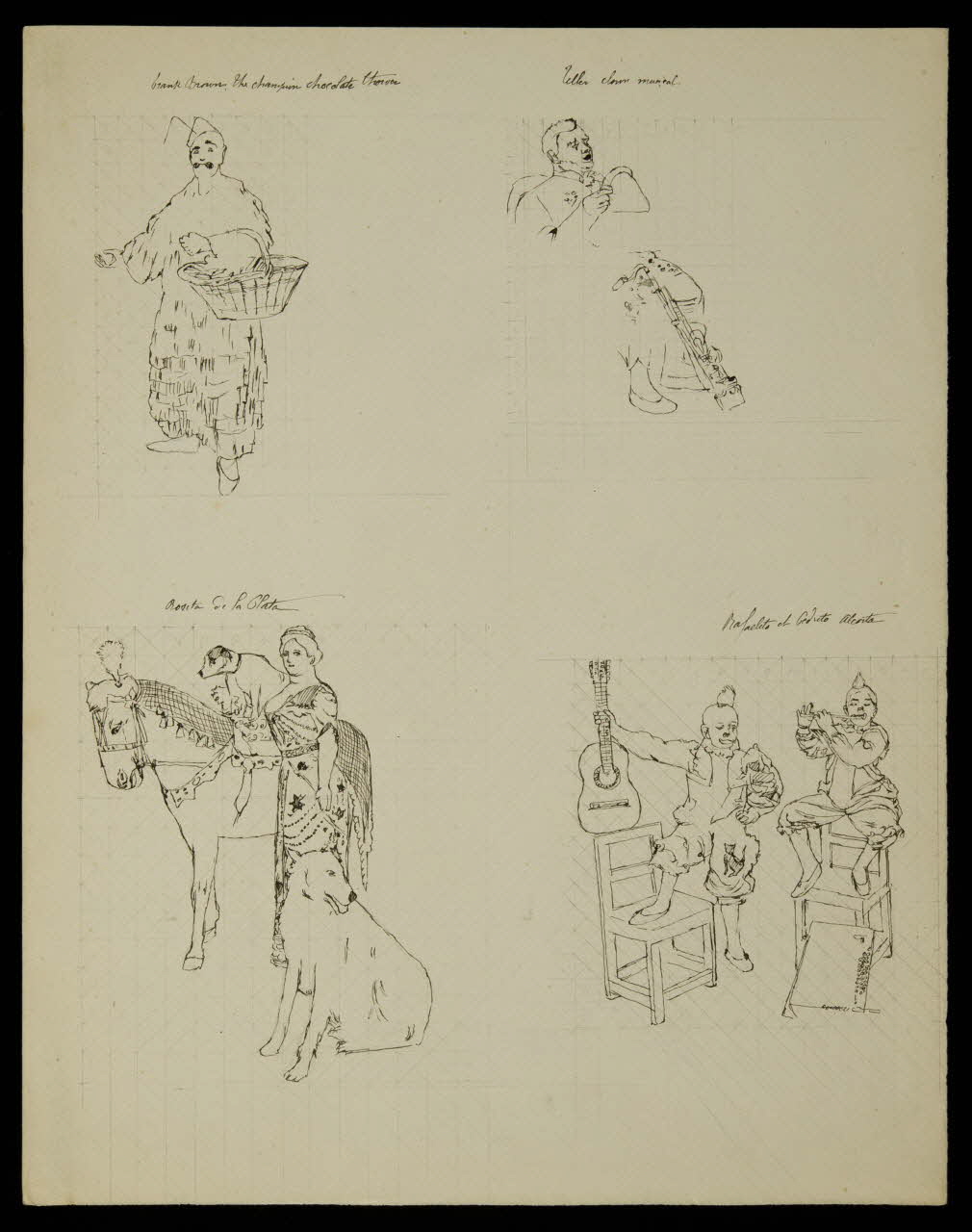 partie d'un ensemble de dessins Artistes de cirque 1968.102.3123 Photo Mucem