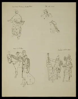 partie d'un ensemble de dessins Artistes de cirque 1968.102.3123 Photo Mucem