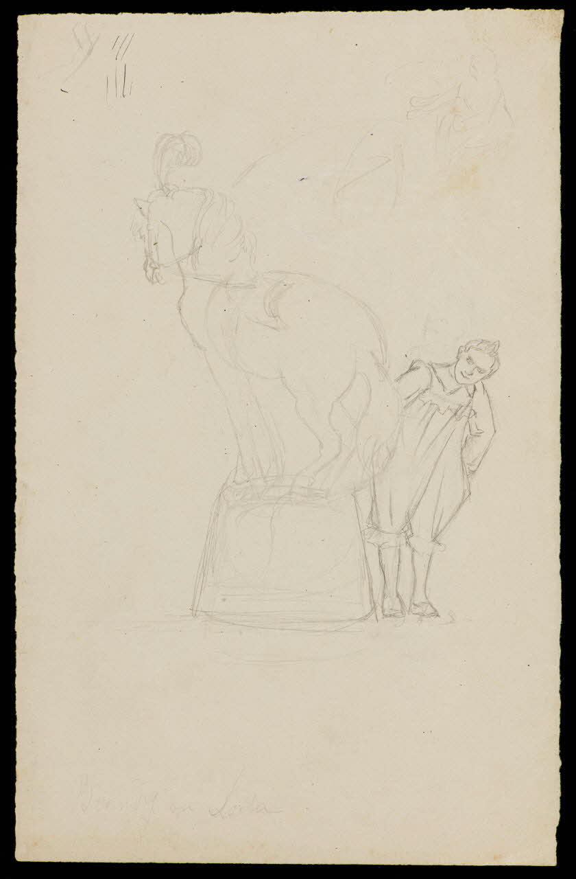 partie d'un ensemble de dessins Cheval 1968.102.3124 Photo Mucem