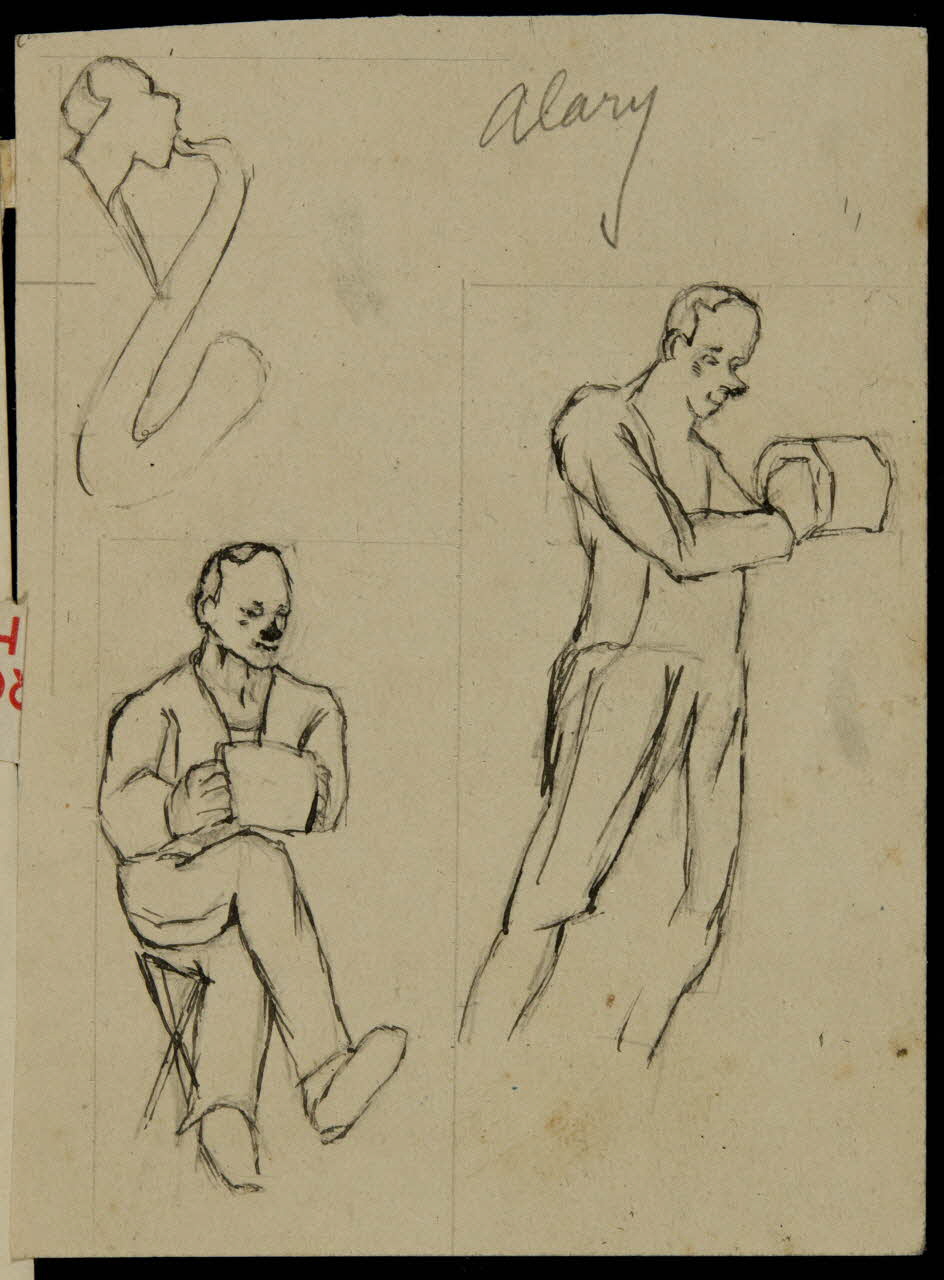 partie d'un ensemble de dessins Alary 1968.102.313.3 Photo Mucem