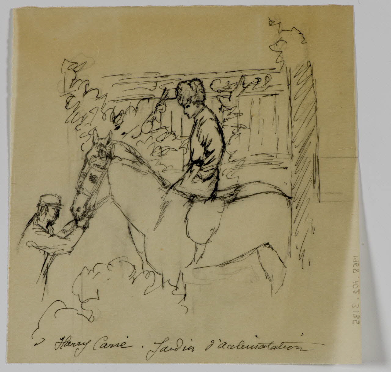 partie d'un ensemble de dessins Harry Carré. Jardin d'acclimatation 1968.102.3135 Photo Mucem