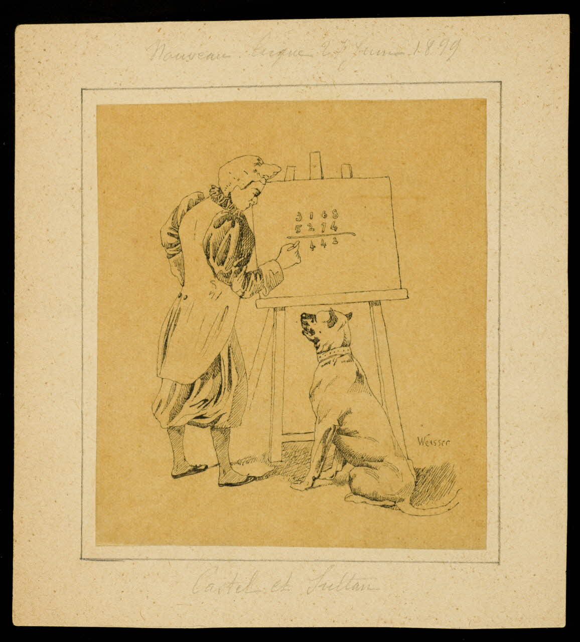 partie d'un ensemble de dessins Nouveau Cirque 27 Juin 1899  Castel et Sultan 1968.102.3138 Photo Mucem