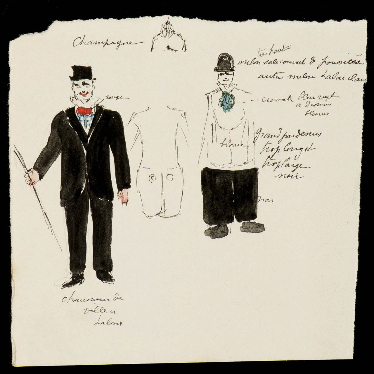 partie d'un ensemble de dessins Champagne 1968.102.3140.5 Photo Mucem