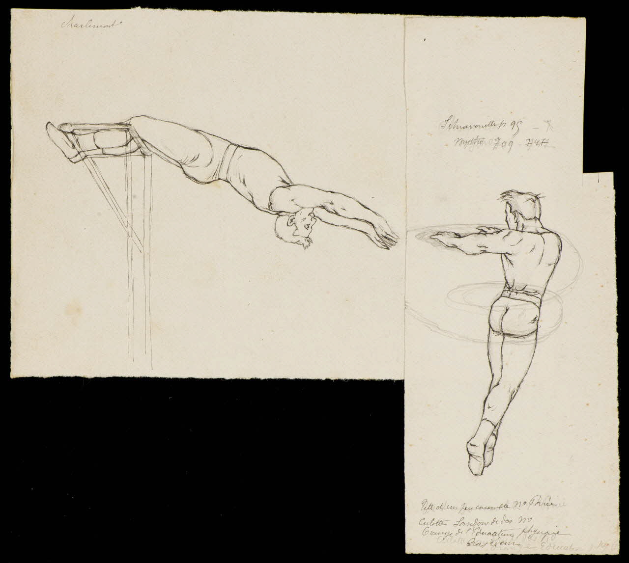 partie d'un ensemble de dessins Acrobates 1968.102.3141 Photo Mucem