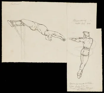 partie d'un ensemble de dessins Acrobates 1968.102.3141  Photo Mucem