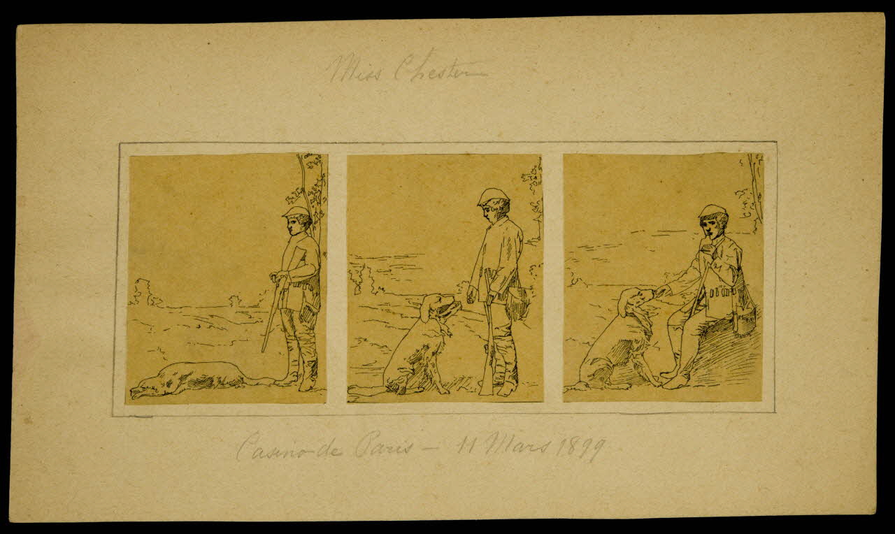 partie d'un ensemble de dessins Miss Chester  Casino de Paris - 11 Mars 1899 1968.102.3145 Photo Mucem