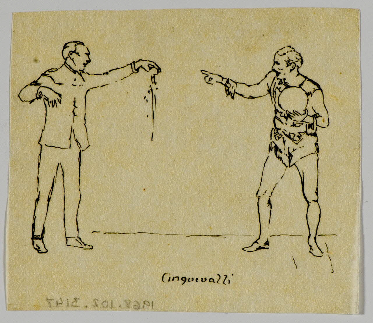 partie d'un ensemble de dessins Cinquevalli 1968.102.3147 Photo Mucem