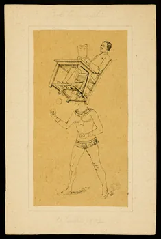 partie d'un ensemble de dessins Paul Cinquevalli  10 Juillet 1897 1968.102.3158 Photo Mucem