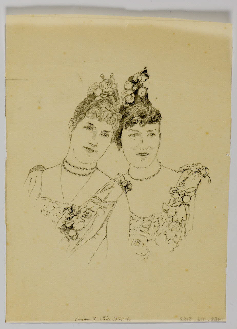 partie d'un ensemble de dessins Frieda et Elisa Cottielly 1968.102.3168 Photo Mucem