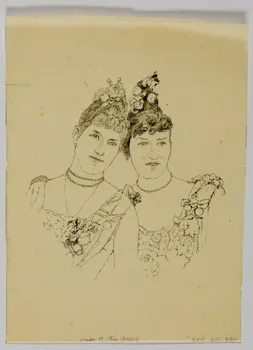 partie d'un ensemble de dessins Frieda et Elisa Cottielly 1968.102.3168 Photo Mucem
