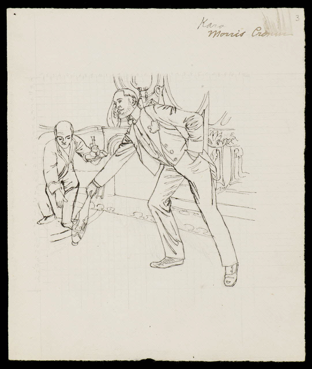 partie d'un ensemble de dessins Karo  Morris Cronin 1968.102.3170 Photo Mucem