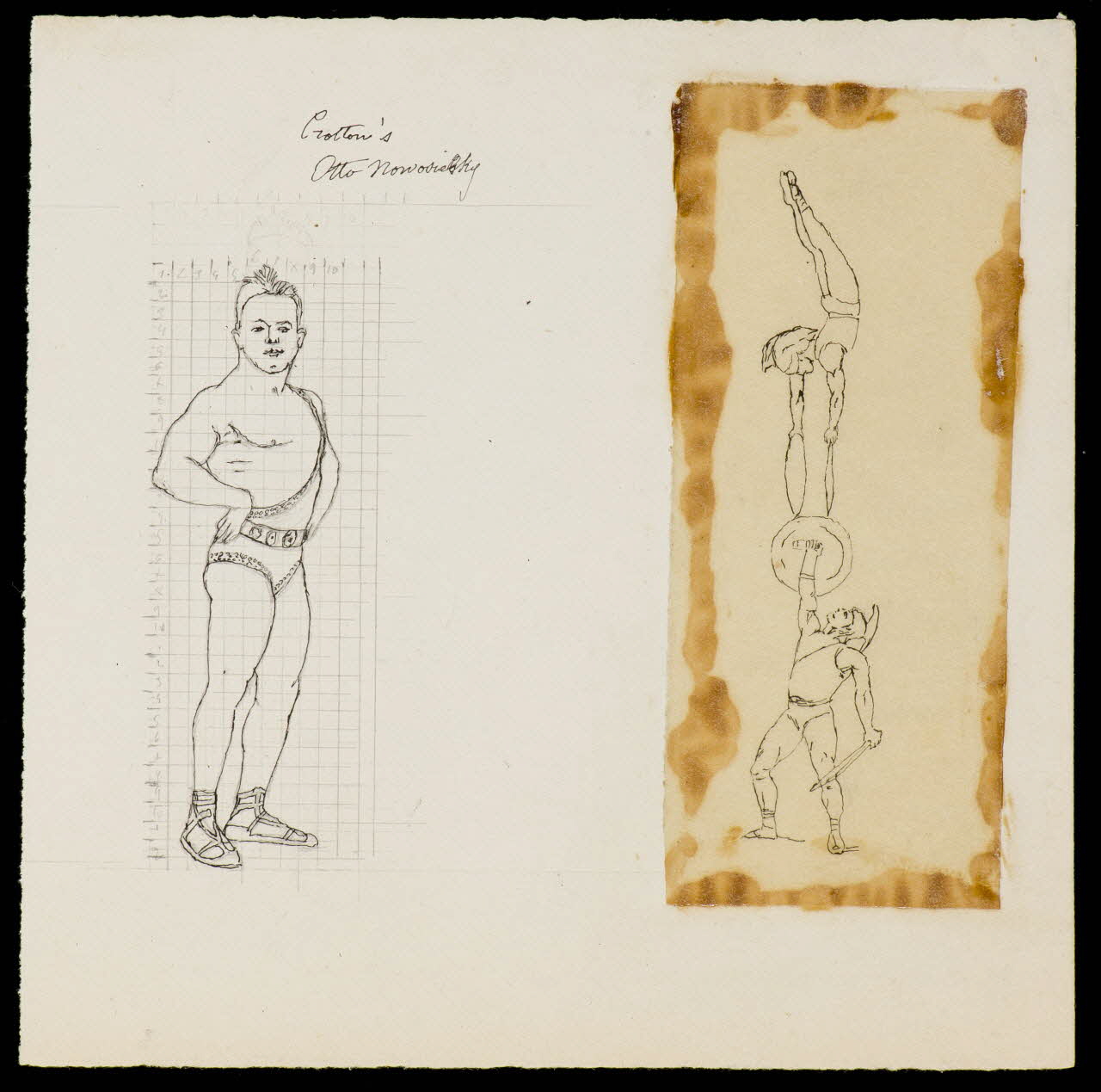 partie d'un ensemble de dessins Crotton's  Otto Nowosiesky 1968.102.3171 Photo Mucem