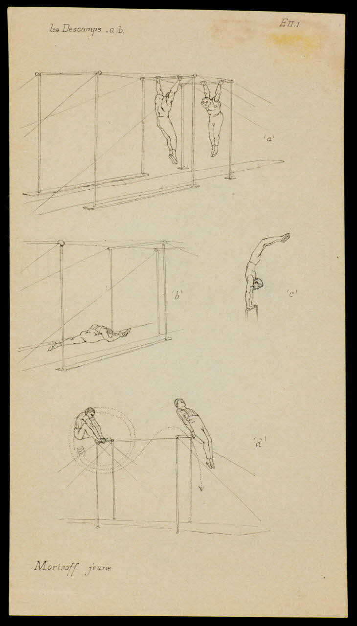 partie d'un ensemble de dessins Les Descamps  Morisoff jeune 1968.102.3179 Photo Mucem