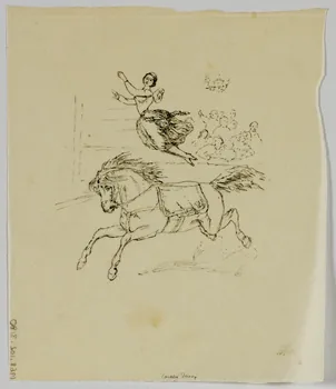 partie d'un ensemble de dessins Voltige 1968.102.3180 Photo Mucem