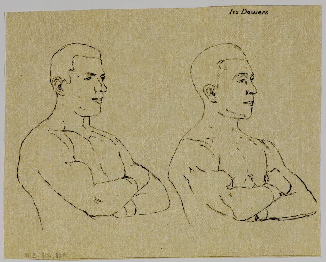 partie d'un ensemble de dessins Les Dewers 1968.102.3181 Photo Mucem