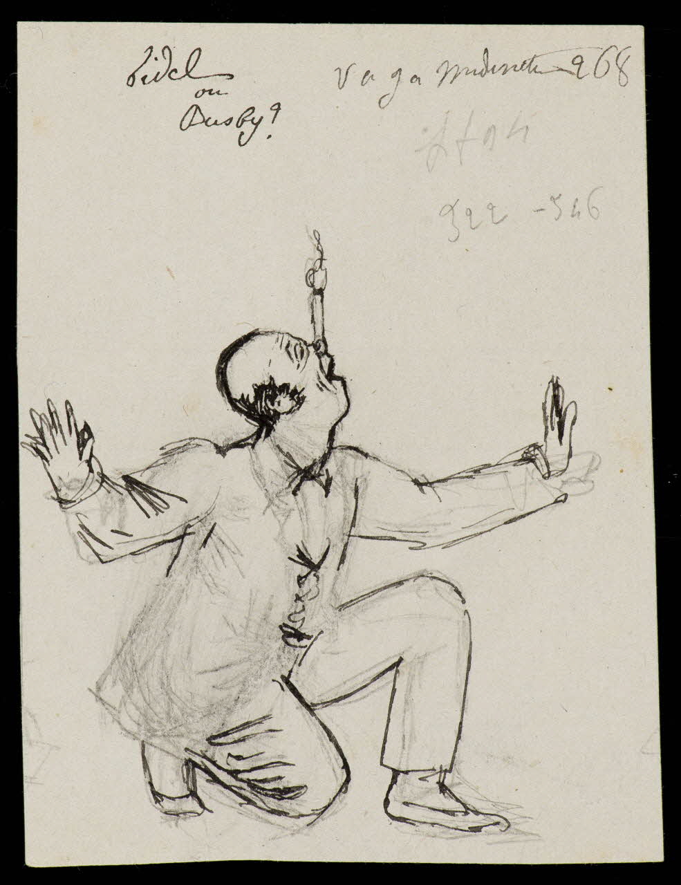 partie d'un ensemble de dessins Fidel  ou  Busby 1968.102.3204 Photo Mucem