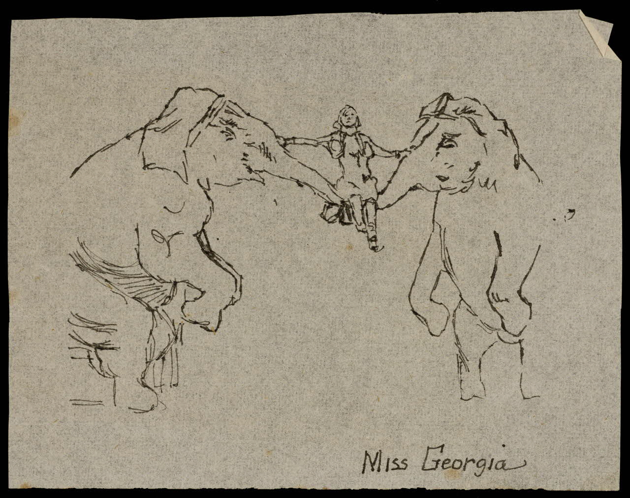 partie d'un ensemble de dessins Miss Georgia 1968.102.3221 Photo Mucem