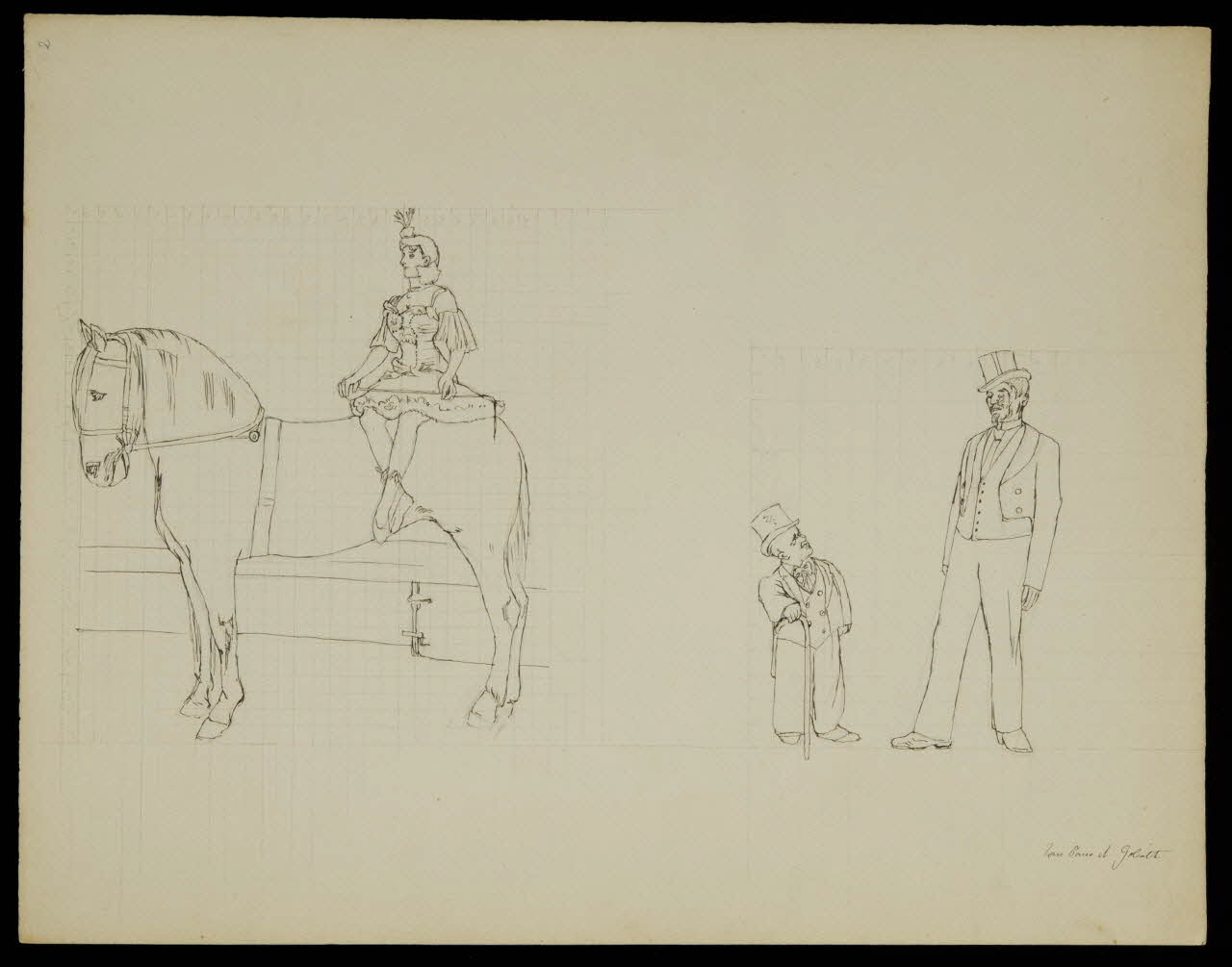 partie d'un ensemble de dessins Artistes de cirque 1968.102.3224 Photo Mucem