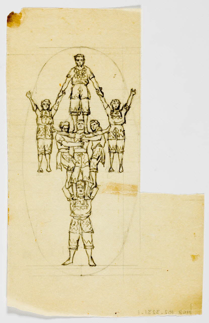 dessin Pyramide humaine 1968.102.3231.1 Photo Mucem