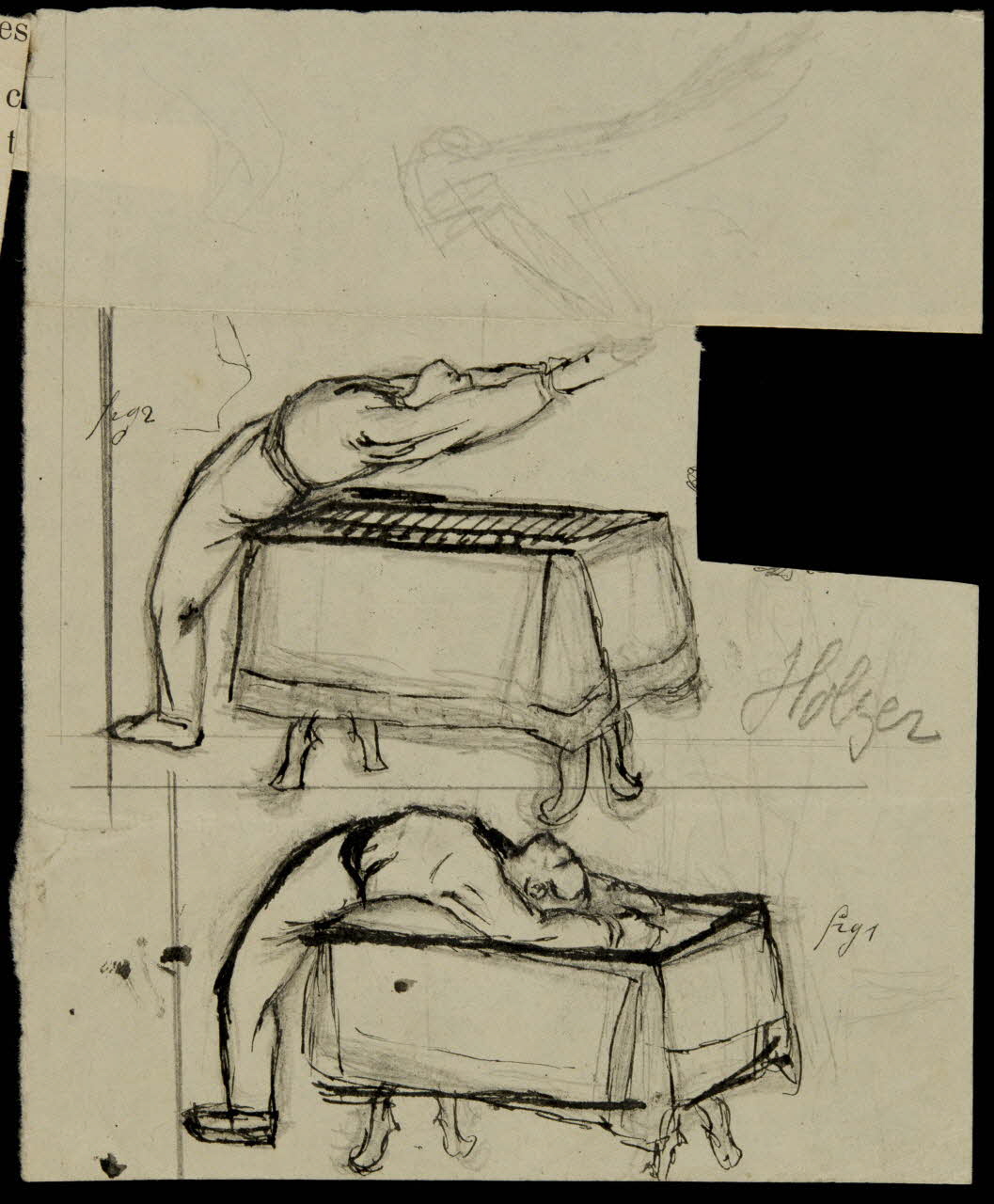 partie d'un ensemble de dessins Holzer 1968.102.3244.2 Photo Mucem