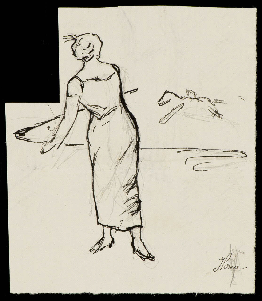 partie d'un ensemble de dessins Dresseuse de chevaux 1968.102.3253 Photo Mucem