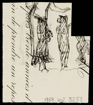 partie d'un ensemble de dessins Dresseuse de chevaux 1968.102.3253 Photo Mucem